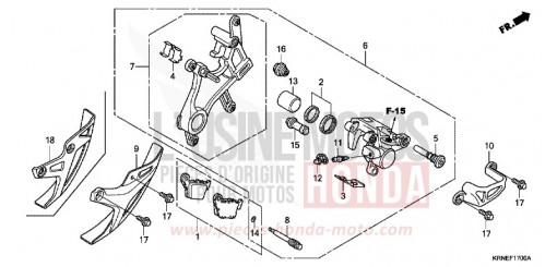 REAR BRAKE CALIPER CRF250RB de 2011